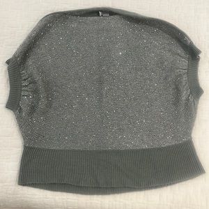 Silver shimmer bubble sweater